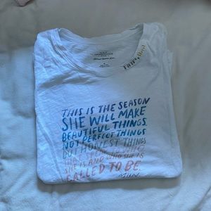 White graphic tee